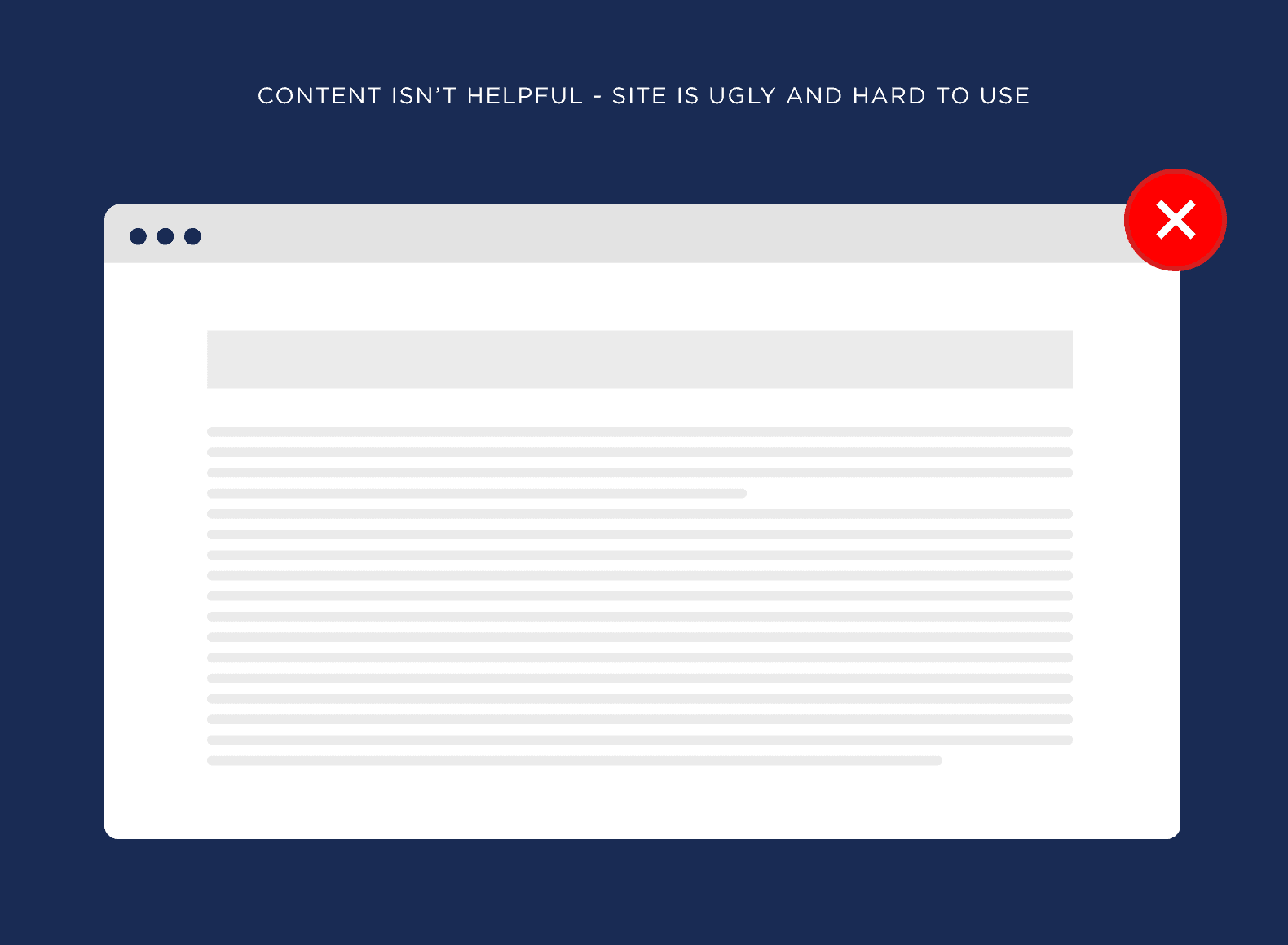 Content isn't helpful &ndash; Site is ugly and hard to use