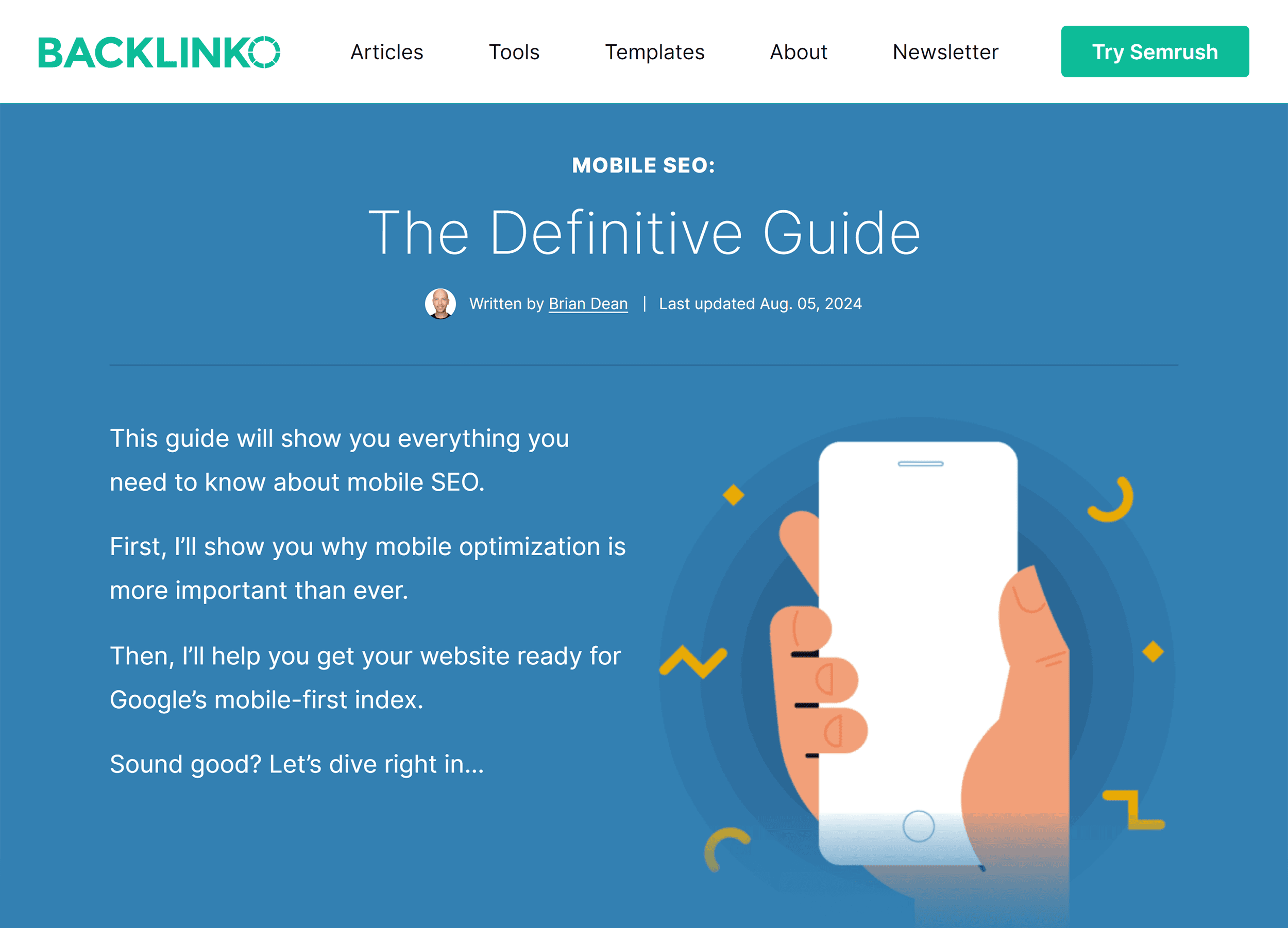 Backlinko &ndash; Mobile SEO Guide
