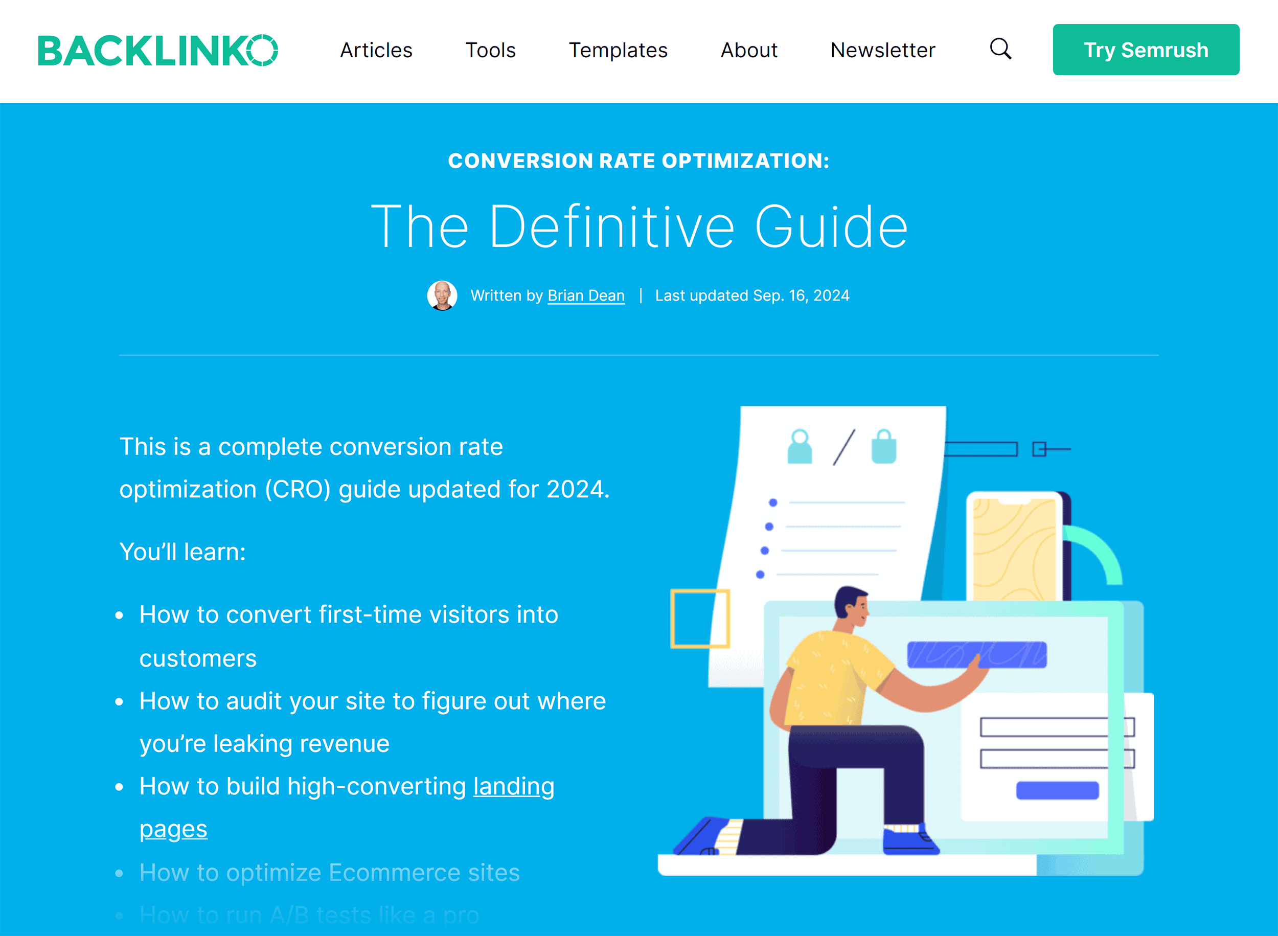 Backlinko &ndash; Conversion Rate Optimization &ndash; 2024