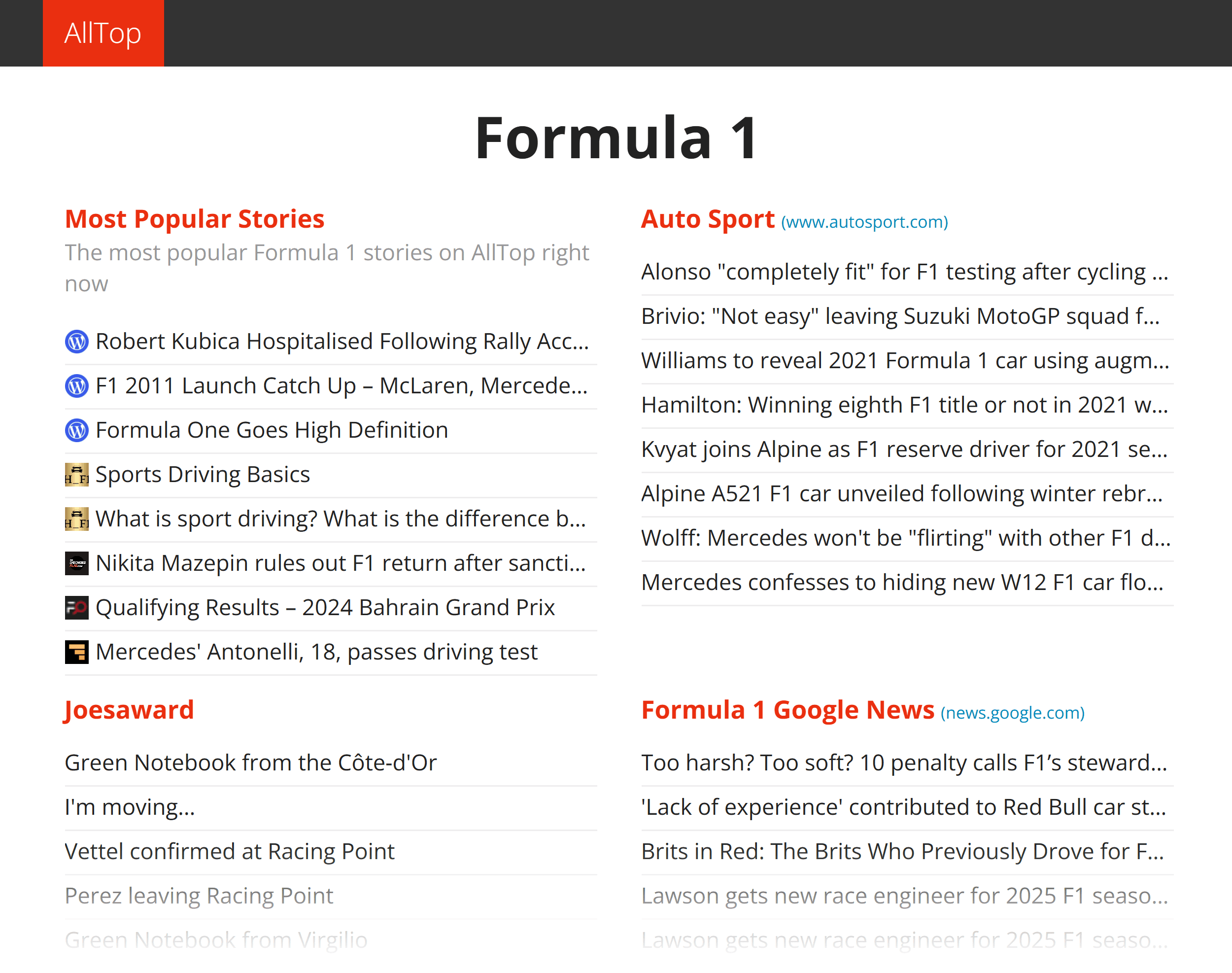 AllTop &ndash; Formula 1