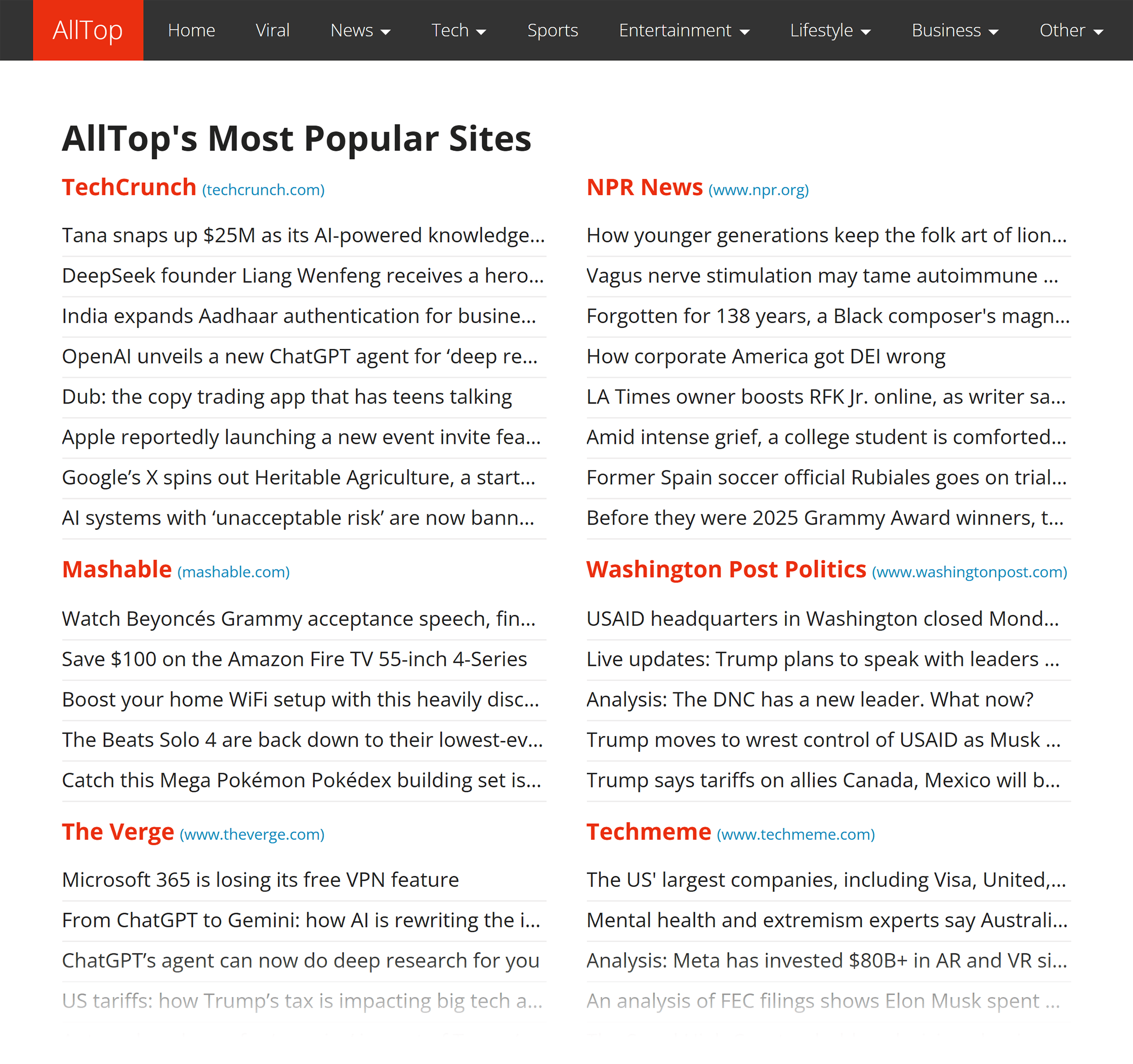AllTop &ndash; Homepage