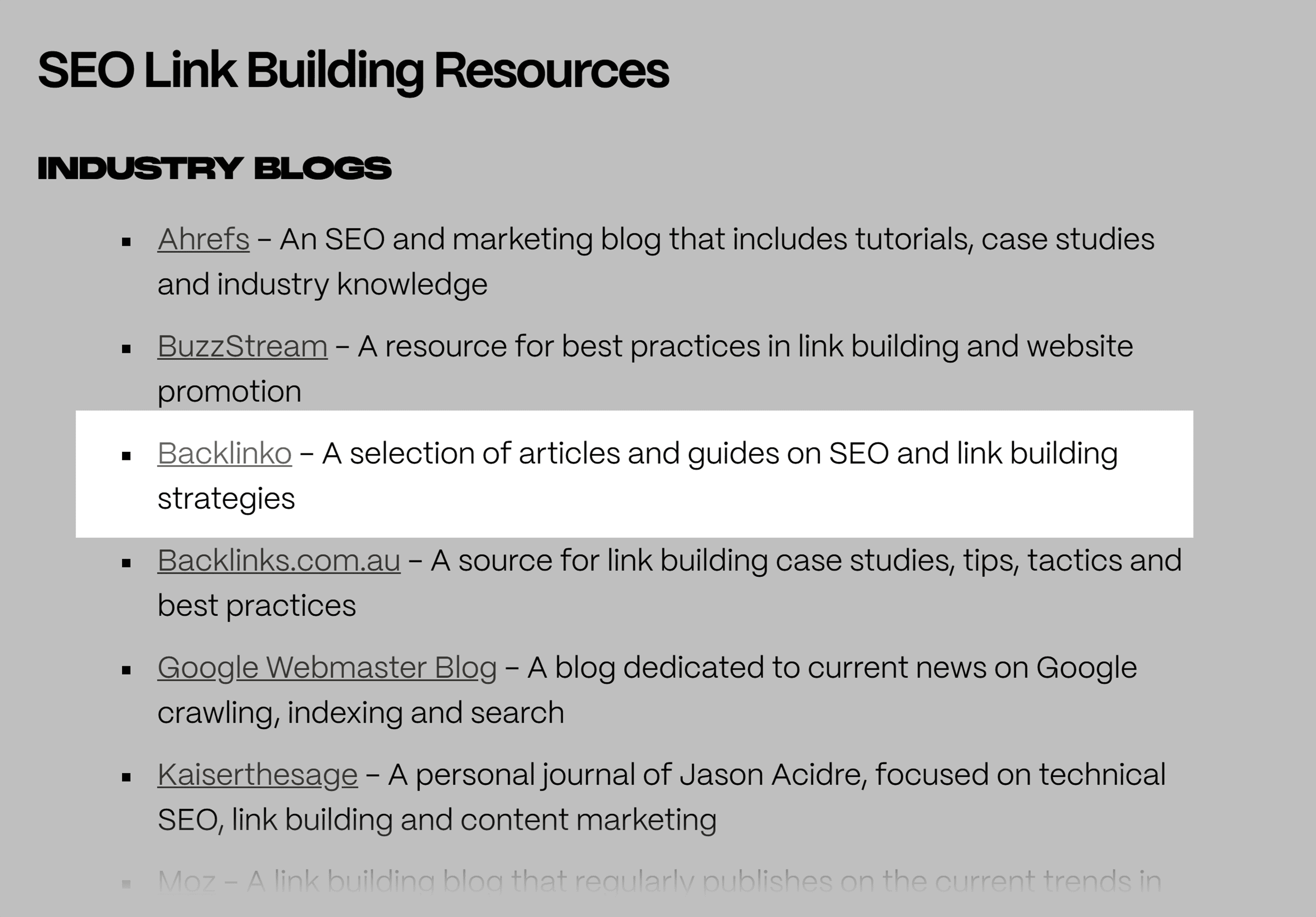 SEO Link Building &ndash; Backlink